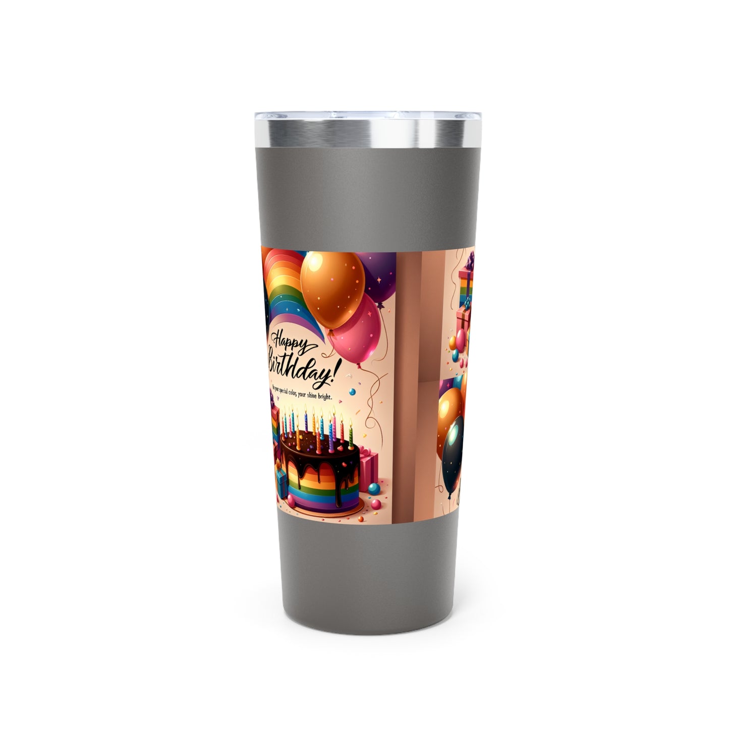 Happy Birthday Copper Tumbler | Insulated Travel Mug | Gift for Him/Her | Fun Birthday Decor | Reusable Drinkware