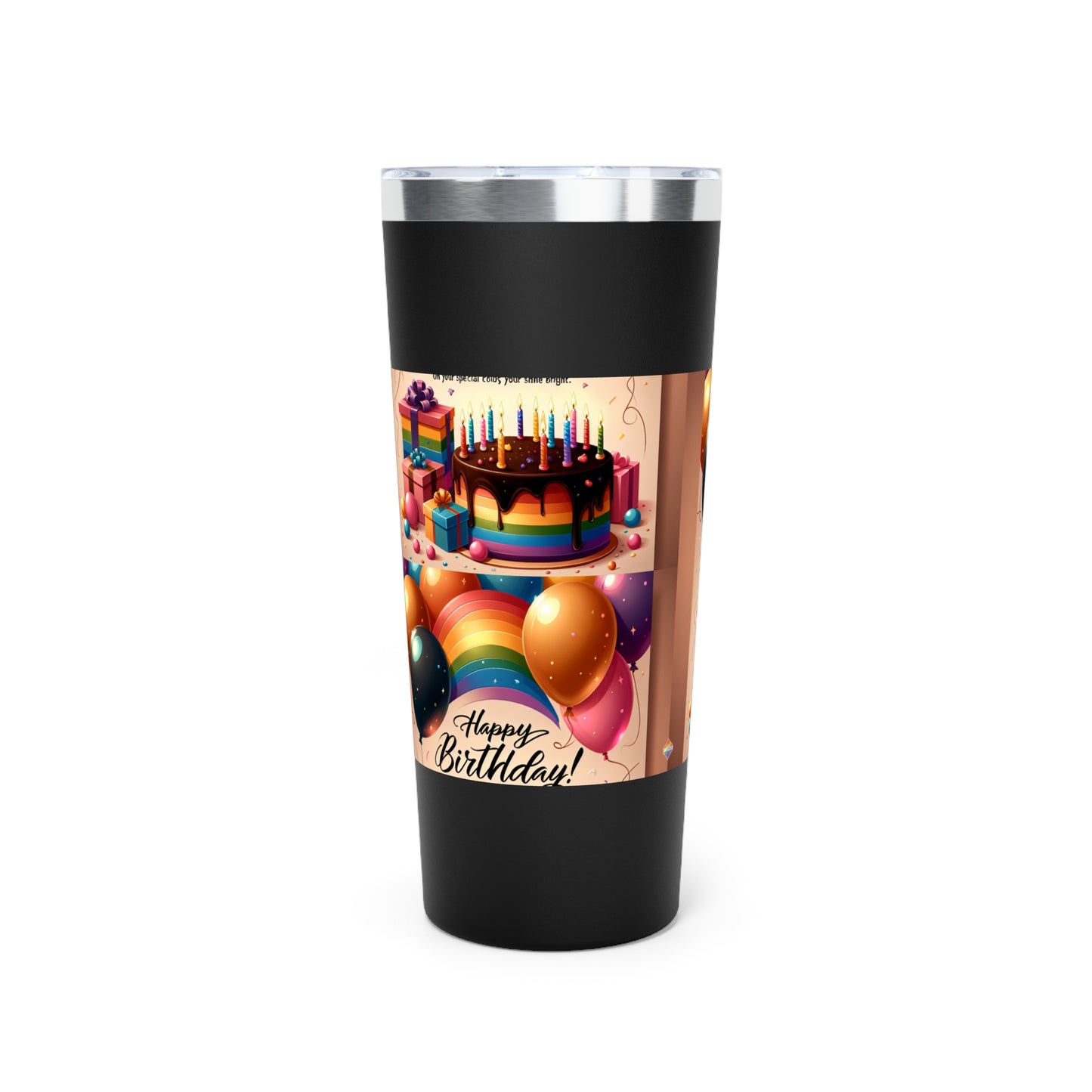 Happy Birthday Copper Tumbler | Insulated Travel Mug | Gift for Him/Her | Fun Birthday Decor | Reusable Drinkware