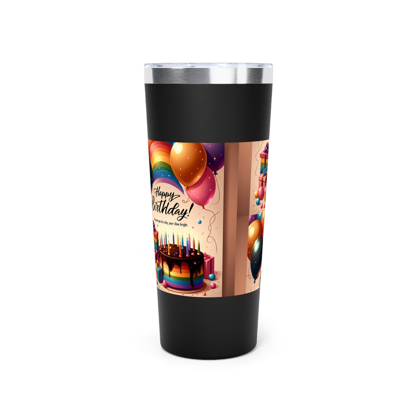 Happy Birthday Copper Tumbler | Insulated Travel Mug | Gift for Him/Her | Fun Birthday Decor | Reusable Drinkware