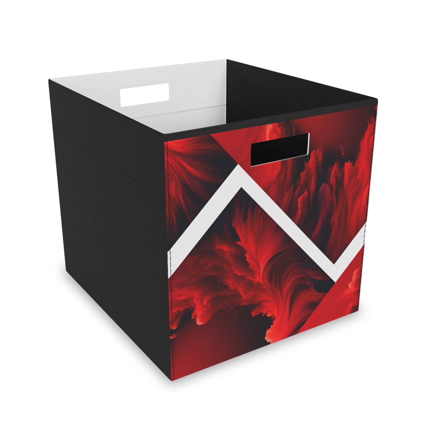 Red Felt Storage Box, Vibrant Organizer for Home Decor, Kids Room, Office, Gift Ideas, Decorative Storage Solution