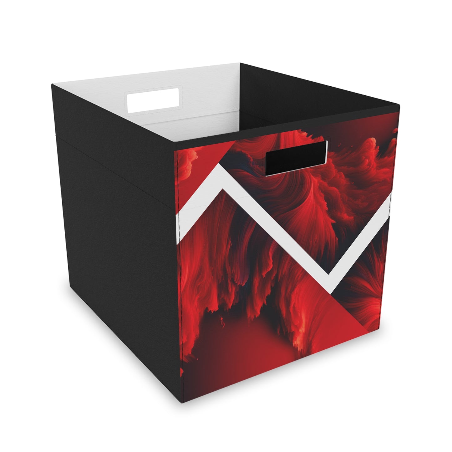 Red Felt Storage Box, Vibrant Organizer for Home Decor, Kids Room, Office, Gift Ideas, Decorative Storage Solution