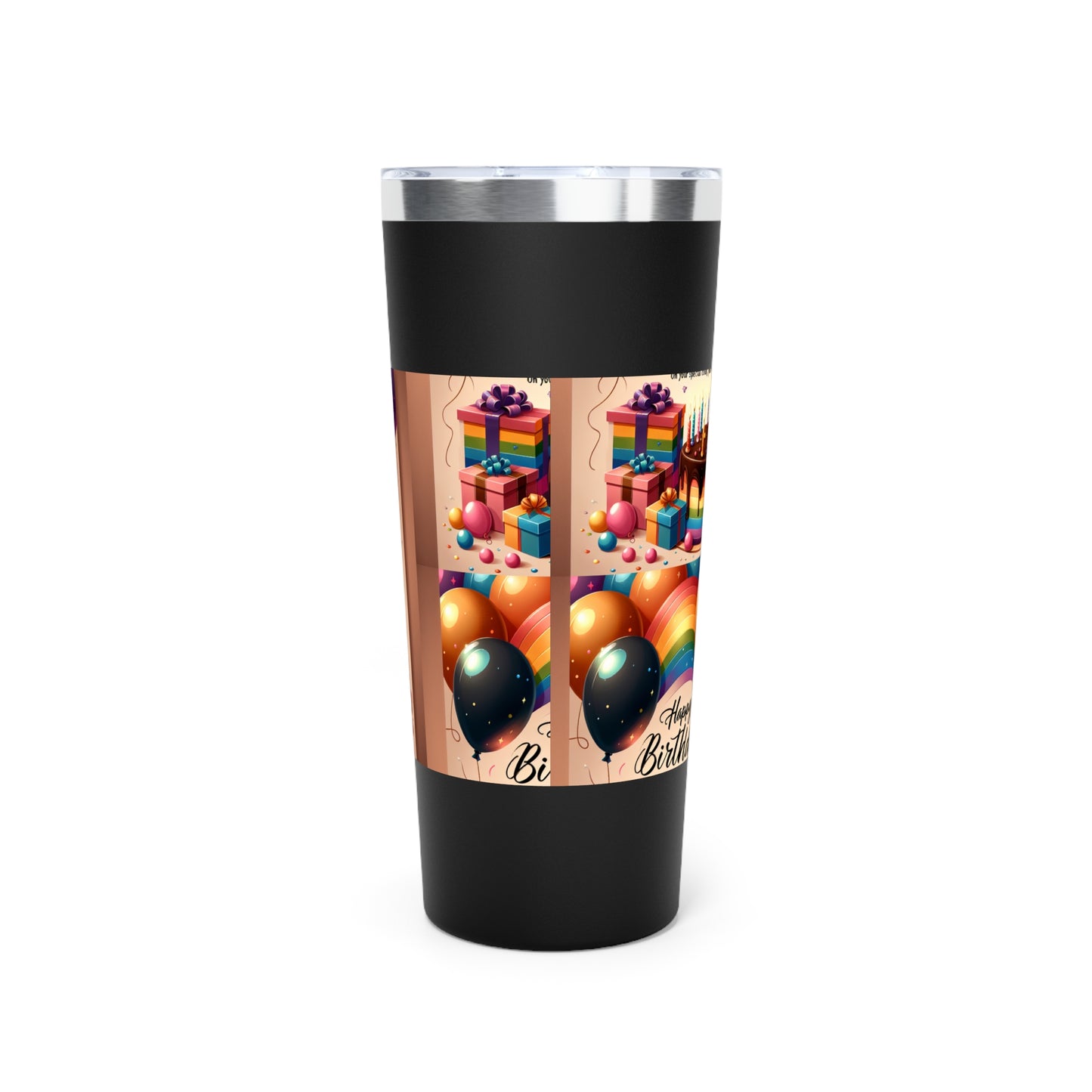 Happy Birthday Copper Tumbler | Insulated Travel Mug | Gift for Him/Her | Fun Birthday Decor | Reusable Drinkware