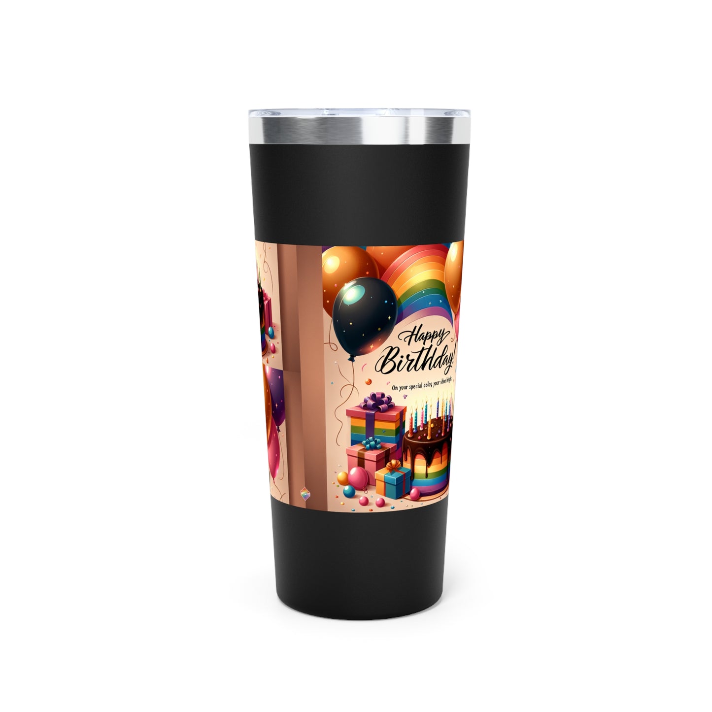 Happy Birthday Copper Tumbler | Insulated Travel Mug | Gift for Him/Her | Fun Birthday Decor | Reusable Drinkware