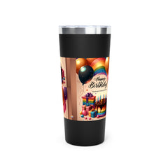 Happy Birthday Copper Tumbler | Insulated Travel Mug | Gift for Him/Her | Fun Birthday Decor | Reusable Drinkware