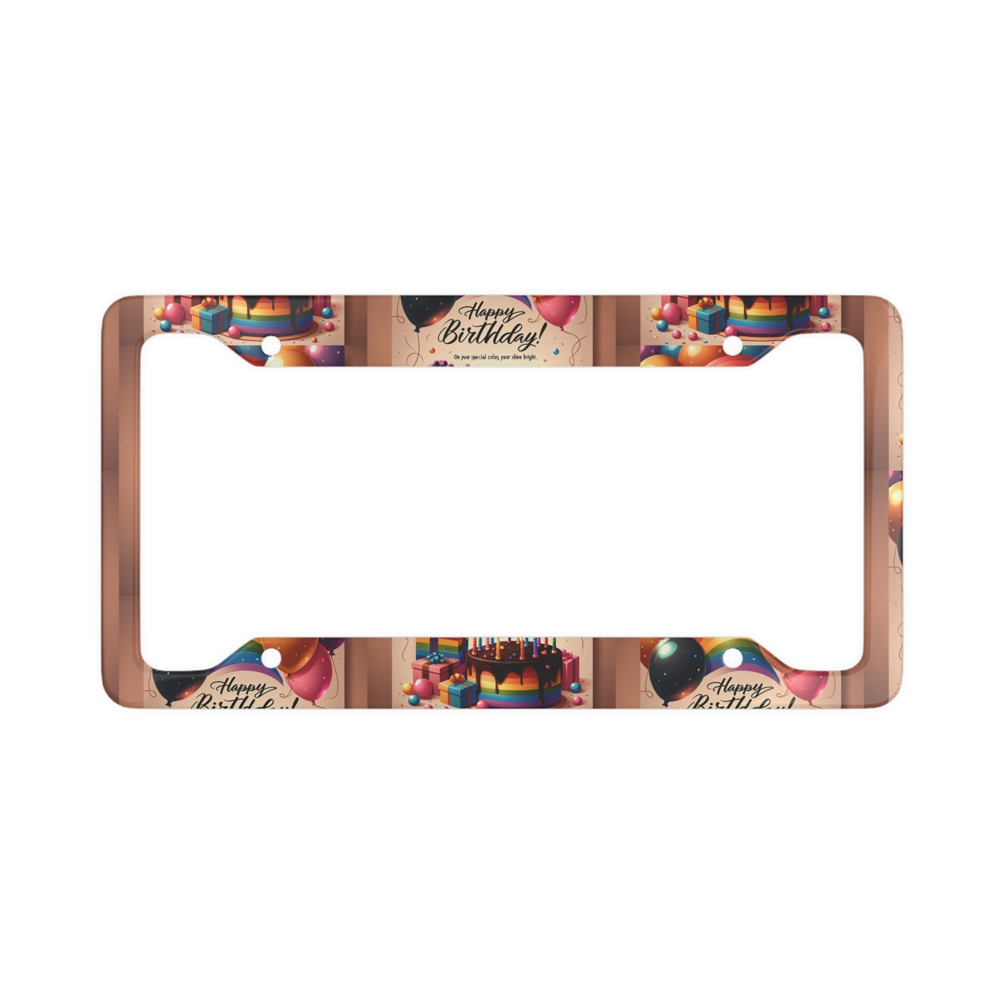 Birthday License Plate Frame, Fun Car Decor, Unique Gift for Car Enthusiasts, Party Favor, Happy Birthday Frame